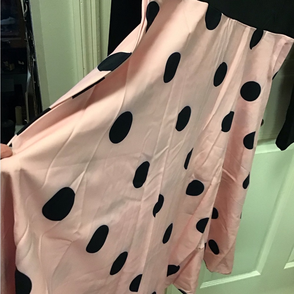Ladies size XXL Pink and Black Polka dot retro dress - Picture 16 of 16